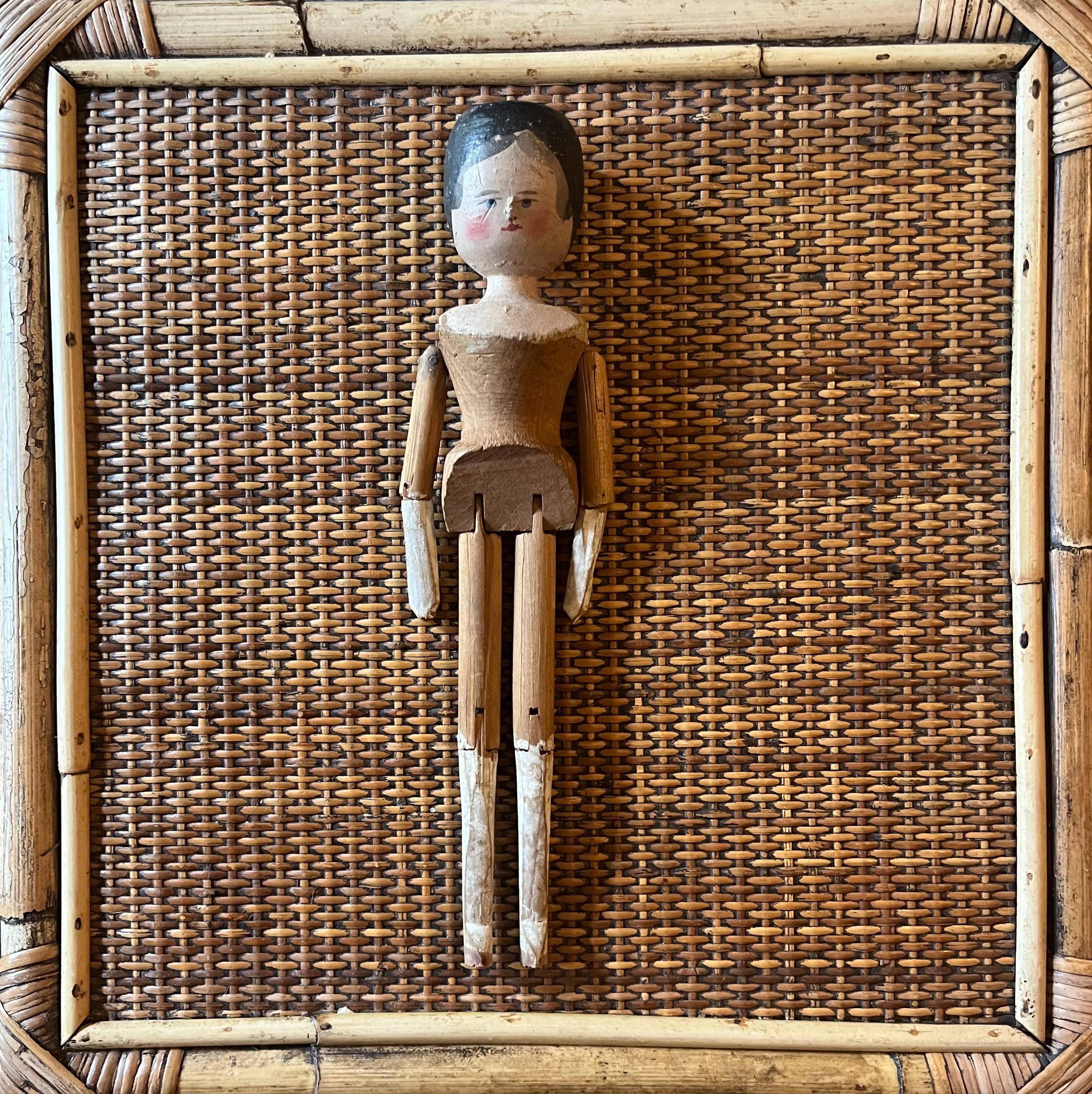 Jack Lou㉒ ミニチュア ペグドール ハンドメイド アンティーク風 木製ペグドール風ミニチュアドール♡アンティーク♪ - さっちんのお