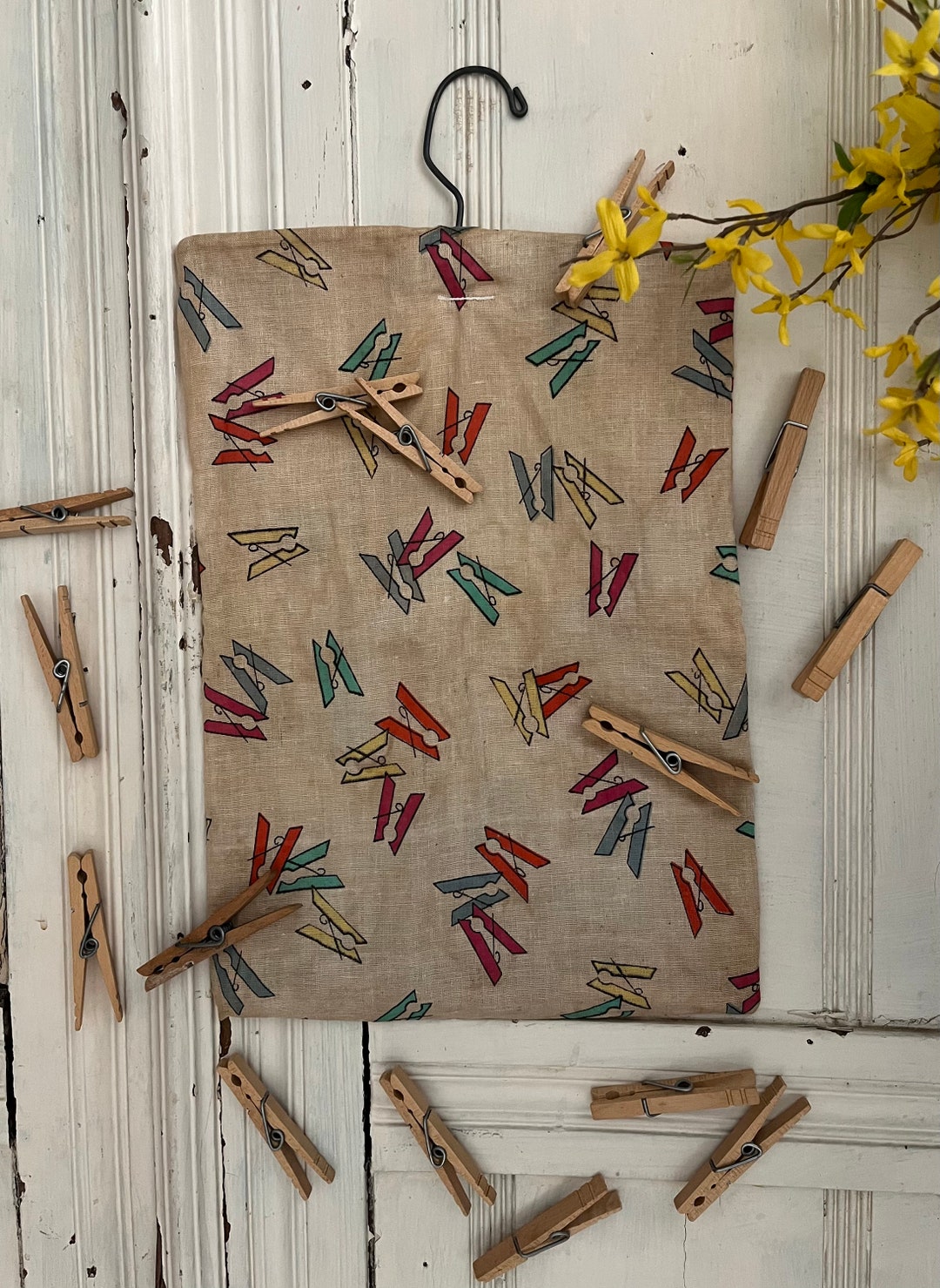 Vintage Clothespin Bag @ 25 Clothespins - Etsy