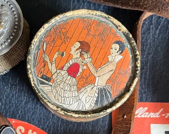 Vintage 1920&#39;s &quot; Tres Flores&quot; Loose Powder Box, Richard Hudnut Paris, NY