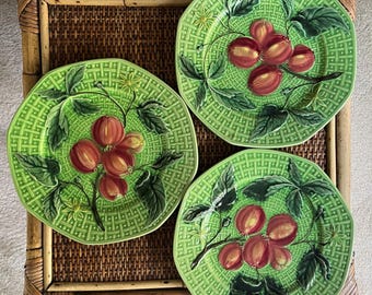 Antique German Majolica Plate, Mfg. Georg Schmider in Zell Germany, C. 1910