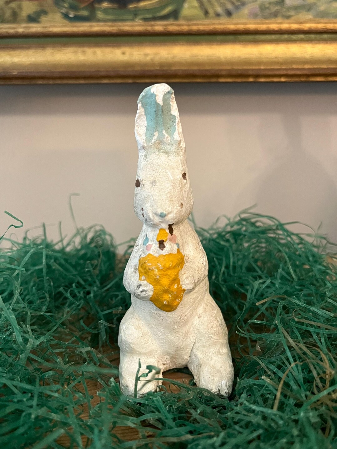 Vintage Chalk Ware Bunny, C. 1940's - Etsy