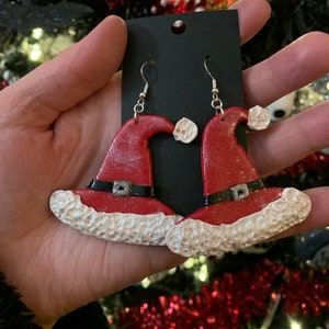 Santa Witch Hat Earrings