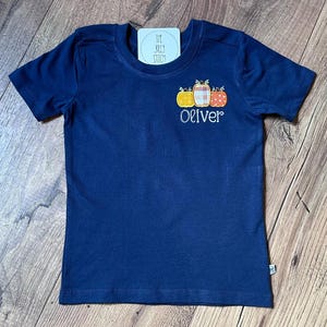 Boys Embroidered Pumpkin Fall shirt Personalized Custom Fall Shirt For Boys