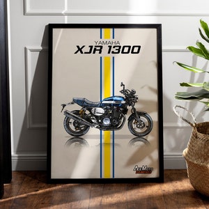 Yamaha XJR1300 2015 | Motorcycle Poster, Bike Wall Art Decor - Gift for Yamaha Rider- Drawing