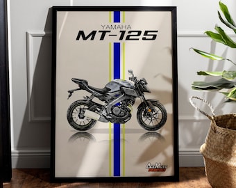 Yamaha YZF-R6 2017 | Motorcycle Poster, Bike Wall Art Decor - Gift