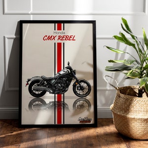 HONDA CMX Rebel 1100 2023 | Motorrad Poster, Bike Wall Art Decor - Geschenk für Liebhaber