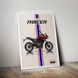 Yamaha Tracer 700 2016 | Motorcycle Poster, Bike Wall Art Decor - Gift for Yamaha Rider- Drawing