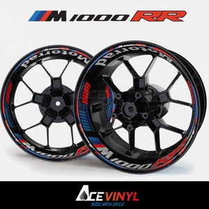 BMW M1000RR Jeu d'autocollants pour jantes S1KRR Jeu d'autocollants pour jantes M 1000RR Autoaufkleber Motorrad