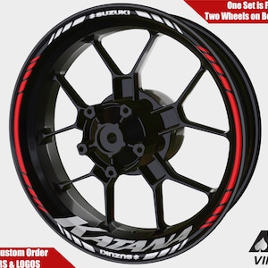 Suzuki Katana GSX600 F Wheel Decals Rim Stickers Rim Tape Set Reflective GSXF GSF GSX B-King 1300 Autoaufkleber Adesivi Graphics