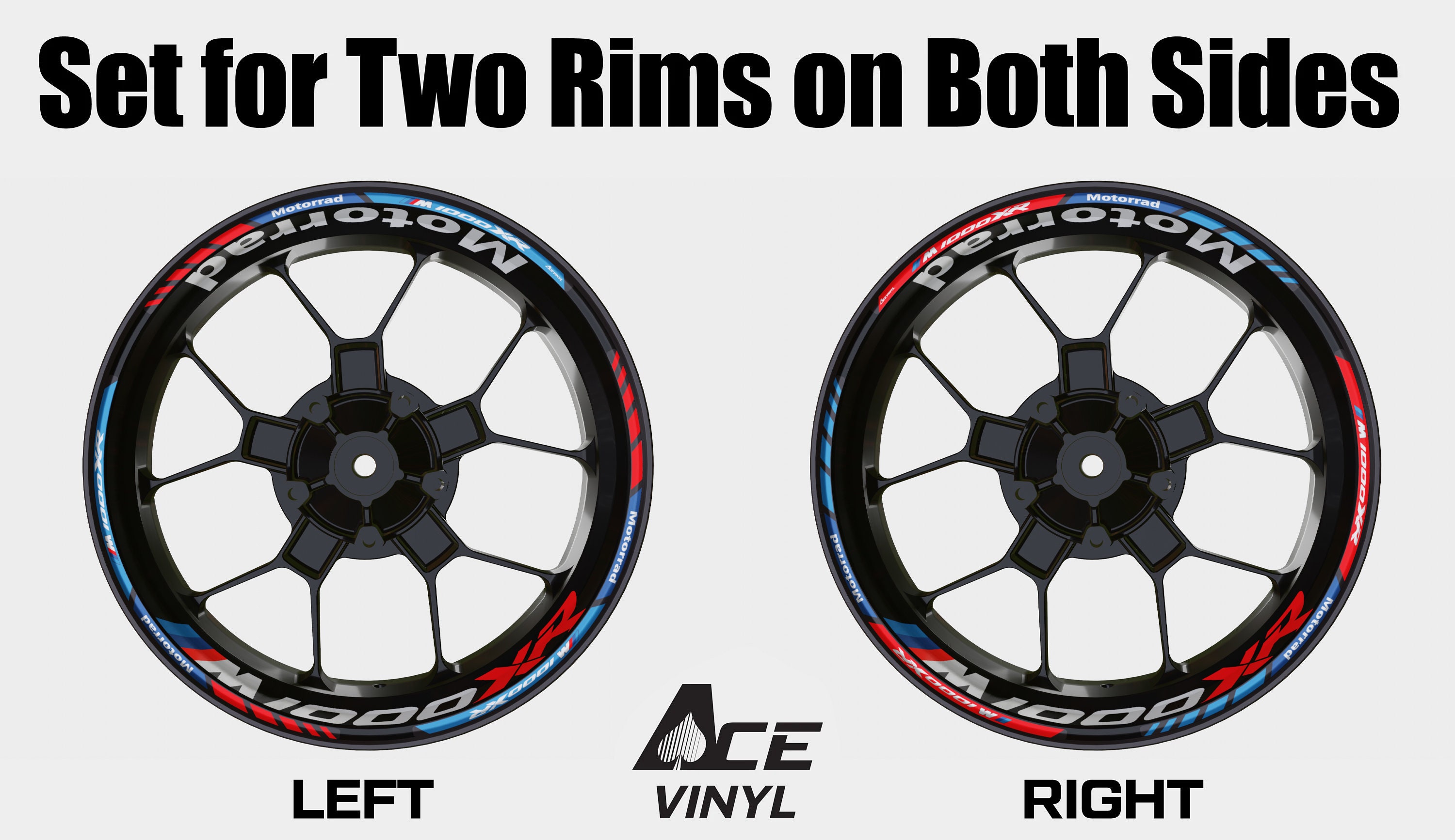 BMW M1000XR - Decals Set S1KRR Sticker Rim Set M 1000XR Autoaufkleber ...