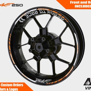 KTM Duke 250 Wheel Decals Rim Stickers Rim Tape Set F Reflective Autoaufkleber Pegatinas Adesivi Reflective 125 200 390 690 990 1290