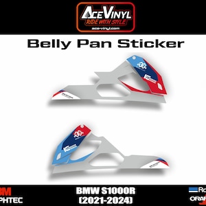 BMW M1000R Ilmberger Carbon Belly Pan Decals Set M1KR Sticker Rim Set M S1000R autoaufkleber Motorrad - Branco Vermelho e Azul Colorido Laminado