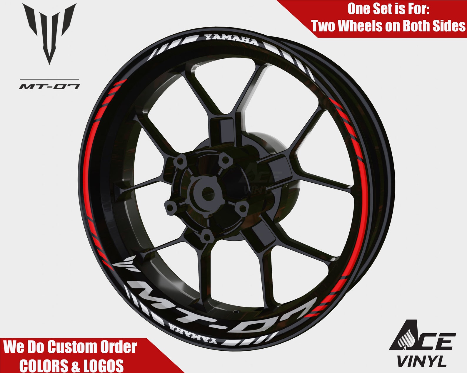 Yamaha MT07 Wheel Decals Rim Stickers YZF R7 Rim Tape Set Etsy