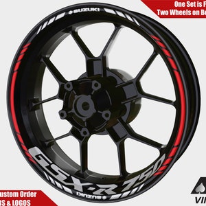 スズキ GSXR-750 ホイールデカール リムステッカー GSX-R リムテープセット 反射 750 1000 GSXR オートバイアクセサリー ホイールアクセサリー Adesivi Graphics