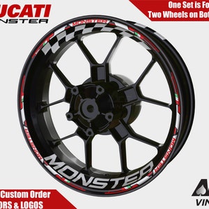 DUCATI MONSTER Wheel Decals Rim Stickers autoaufkleber