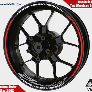 スズキ バンディットS ホイールデカール リムステッカー リムテープセット 反射 GSXF GSF GSX バイク用ステッカー ホイールステッカー Adesivi Graphics