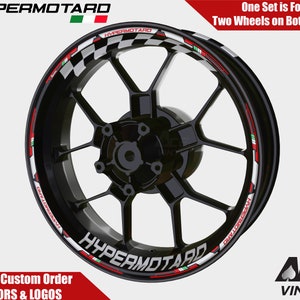 DUCATI Hypermotard 939 Wheel Decals Rim Stickers Corse 1260 Multistrada autoaufkleber