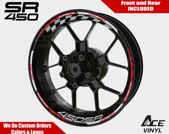 ZF Moto 450SR Radaufkleber Aufkleber 450 SR Felge Aufkleber SR 450 Reflektierend Autoaufkleber Aufkleber