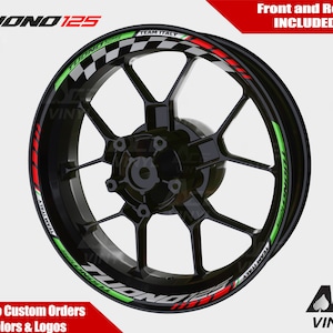 Aprilia Tuono 125 Wheel Stickers Rim Tape Stripes Decals Graphics Felgenaufkleber Autocollants de jante Rim Stickers RSV Mille Racing