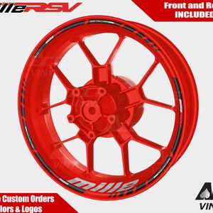 Aprilia Mille RSV Wheel Stickers  Rim Tape Stripes Decals Graphics liserets Felgenaufkleber Autocollants de jante Rim Stickers RSV4 Racing