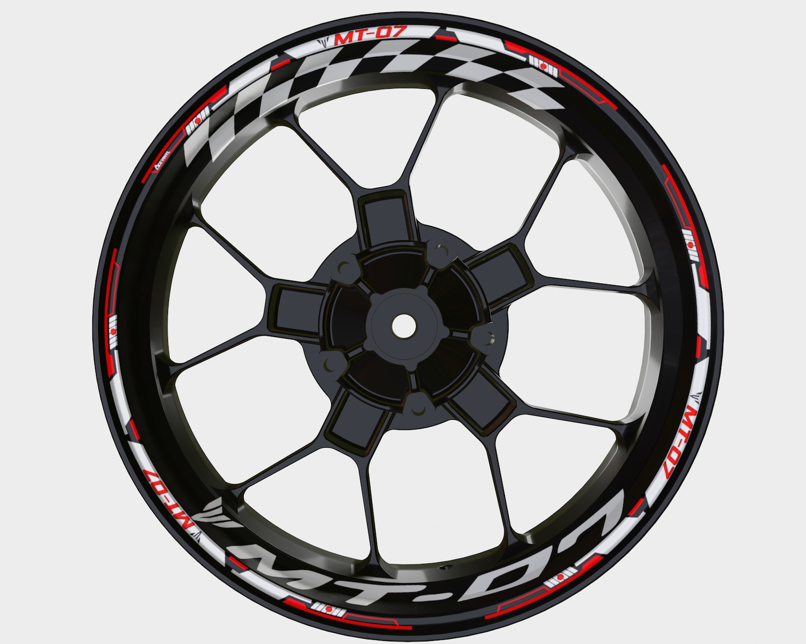 Rim R7 Yamaha MT-07 Wheel Decals Rim Stickers YZF R7 Rim Tape Set MT10 MT07 07 ...