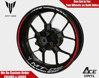 Yamaha MT-09 Wheel Decals Rim Stickers YZF R7 Rim Tape Set MT09 MT 03 07 09 10 Reflective autoaufkleber