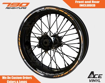 KTM 790 Adventure Wheel Decals Rim Stickers Tape Set Reflective Autoaufkleber Pegatinas Adesivi Reflective Ready to Race