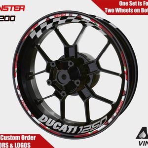 DUCATI 1260 Multistrada Wheel Decals Rim Stickers Corse autoaufkleber