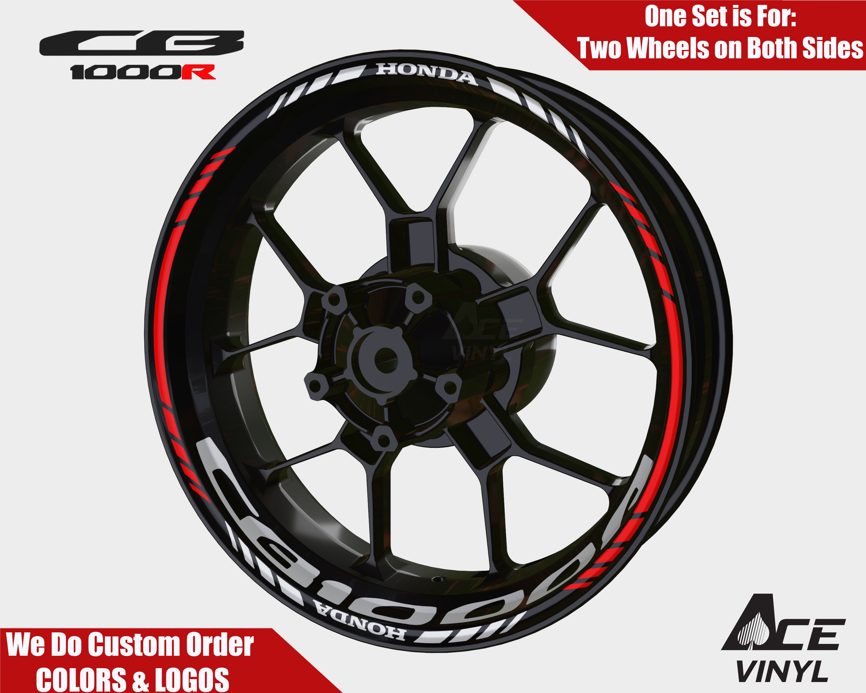 Honda CB1300 Decals Racing Rim Stickers CB 1300 Rim Tape Set