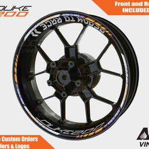 KTM 200 Duke Wheel Decals Rim Stickers Tape Set Reflective Autoaufkleber Pegatinas Adesivi Reflective Ready to Race