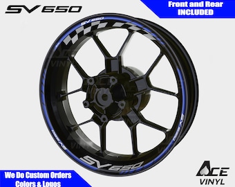 Suzuki SV650 Wheel Decals Rim Stickers SV 650 Rim Tape Set Reflective SV 650S 650R Autoaufkleber Florescent Adesivi Graphics