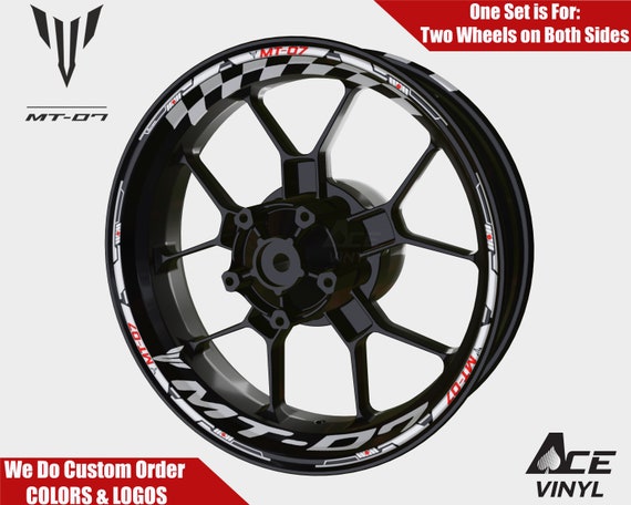 Yamaha MT-07 Motorcycle Wheel Rim Decals / Stripes – MT07 Sticker Kit – Made In UK