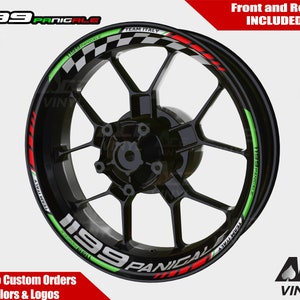 Ducati 1199 Panigale Wheel Decals Rim Stickers Panigale Corse 848 evo 1199s 1299 Rim Tape Set Reflective