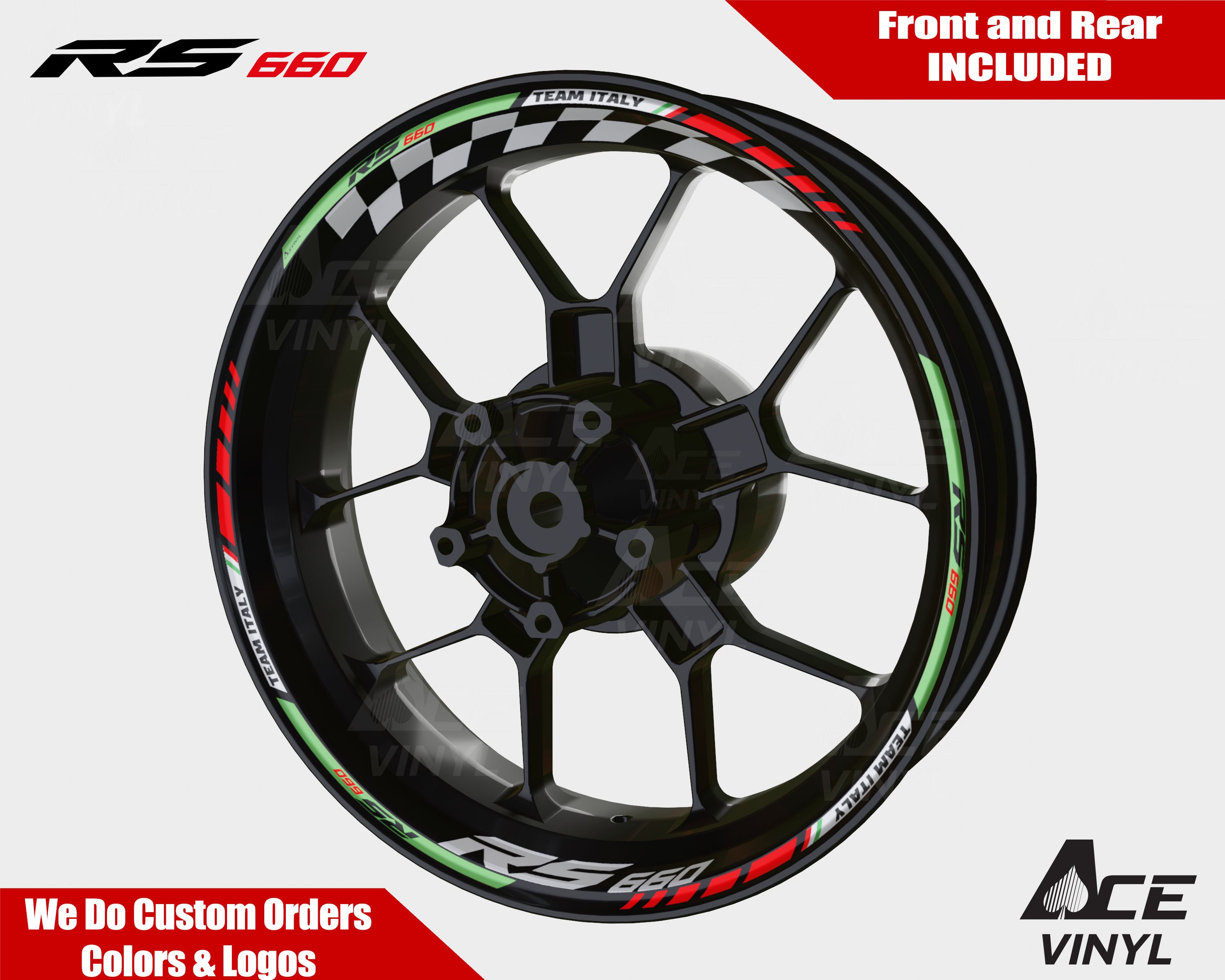 Adesivi Per Ruote Moto - Strisce Riflettenti Per Aprilia RS660 - Decorazione Sicura - Foto 7