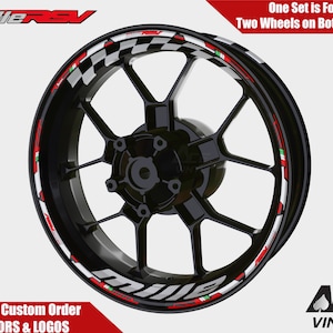 Aprilia Mille RSV Wheel Stickers  Rim Tape Stripes Decals Graphics liserets Felgenaufkleber Autocollants de jante Rim Stickers RSV4 Racing