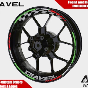 DUCATI Diavel Wheel Decals Rim Stickers Corse XDIAVELS XDIAVEL S autoaufkleber Rim Tape Set Reflective