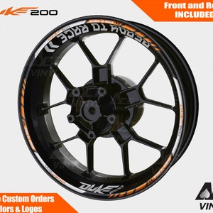 KTM Duke 200 Wheel Decals Rim Stickers Rim Tape Set F Reflective Autoaufkleber Pegatinas Adesivi Reflective 125 250 390 690 990 1290