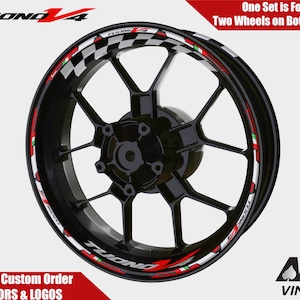 Aprilia Tuono V4 Wheel Stickers  Rim Tape Stripes Decals Graphics Felgenaufkleber Autocollants de jante Rim Stickers RSV Mille Racing rsv4