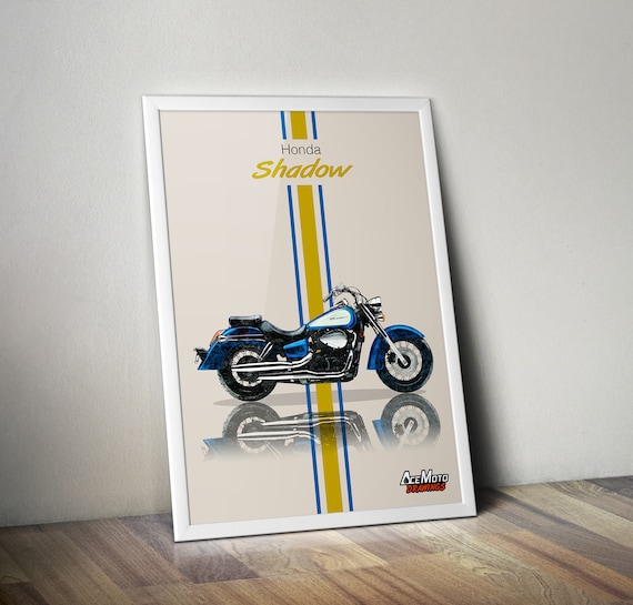 Honda Shadow Aero 2022 | Motorcycle Poster, Bike Wall Art Decor