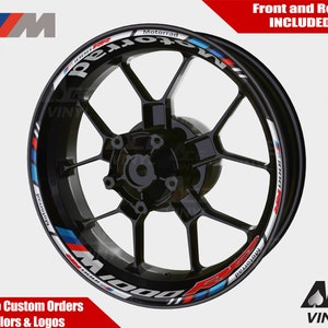 Conjunto de adesivos para rodas BMW M1000RR S1KRR Conjunto de adesivos para rodas M 1000RR para motocicletas