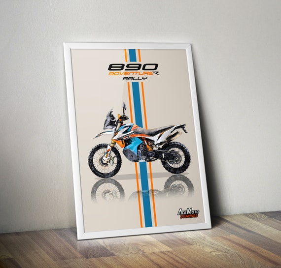 Buy KTM 890 Adventure R Rally 2021 Motorcycle Poster Bike Wall