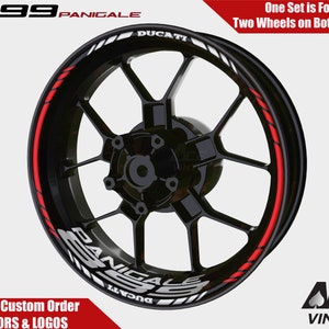 Ducati Panigale 899 Wheel Decals Rim Stickers Panigale Corse 848 evo 899 748s 1099 1098 1299 Rim Tape Set Reflective