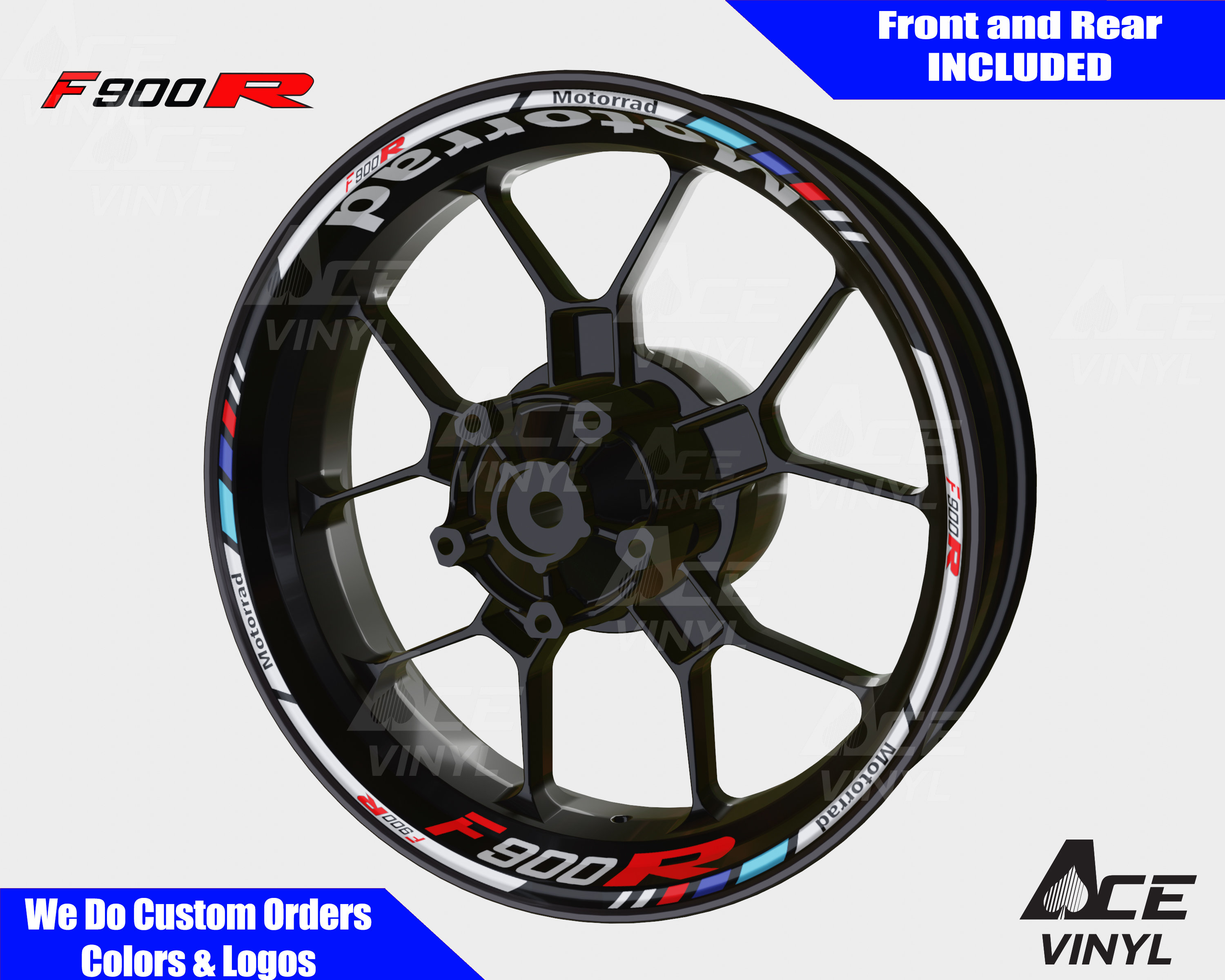 900f Stickers BMW F900R Wheel Decals Set F900 R Sticker Rim Set F 900R Fluorescent ...