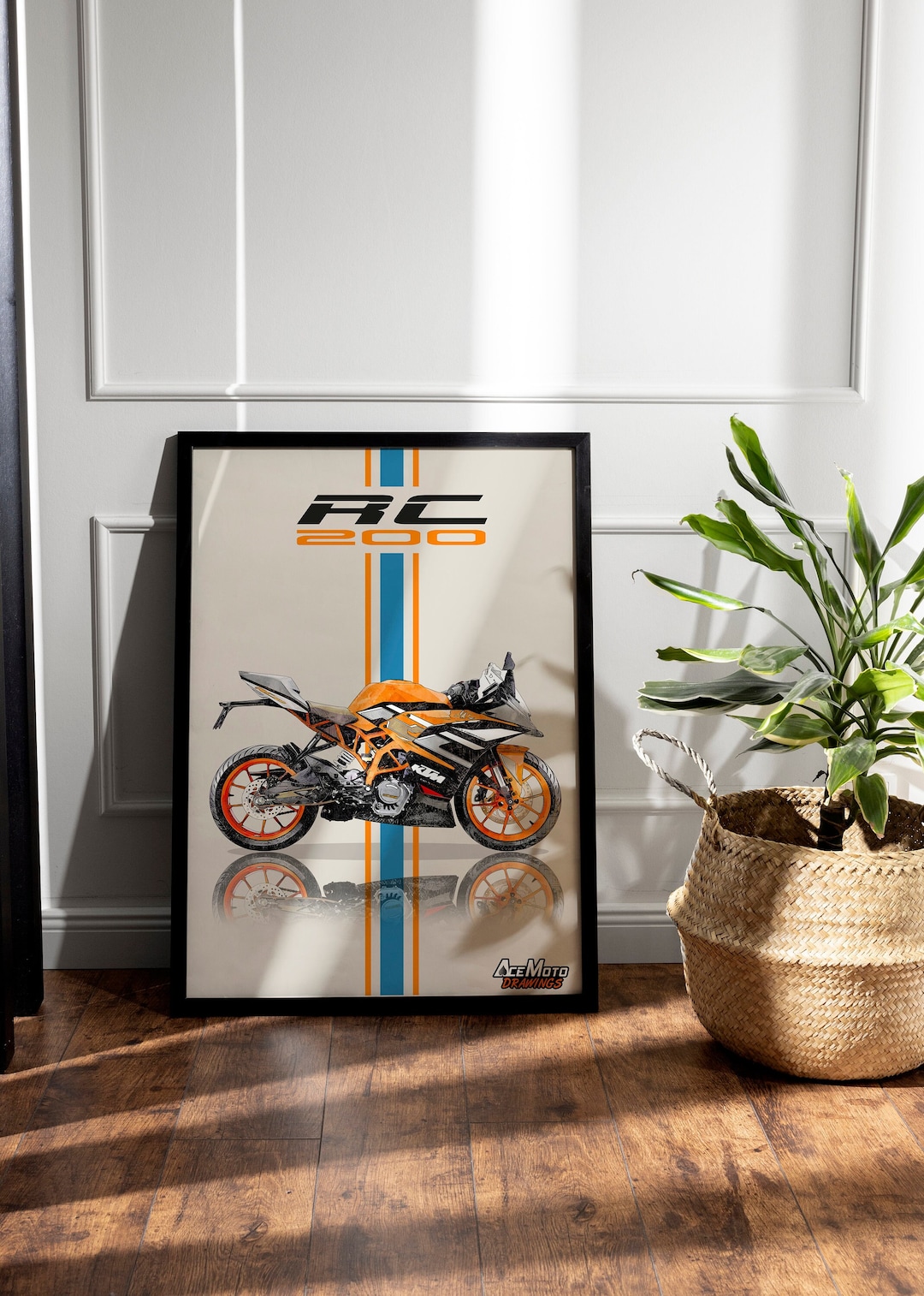 Tableau Motocross Noir Et Blanc Moto Coureur,Affiche Toile Tableau Decoration Murale Salon Chambre Cuisine Sans Cadre 3x30x40cm - Maison