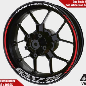 Suzuki GSXF 750 Wheel Decals Rim Stickers Rim Tape Set Reflective GSF GSX B-King 1300 Katana Autoaufkleber Adesivi Graphics