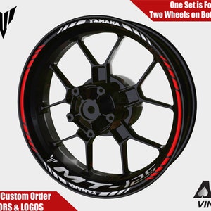 Naklejki na felgi Yamaha MT-125 Naklejki na felgi YZF R7 Zestaw taśm na felgi MT125 MT 03 07 09 10 125 Odblaskowe naklejki samochodowe