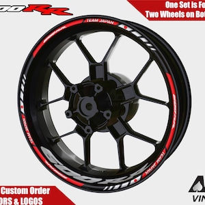 Honda CBR 600RR Wheel Decals Rim Stickers CBR600F 600F F4I F4 F3 F2  Rim Tape Set 600 RR Team Japan Team Japan autoaufkleber