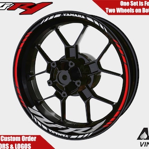 Yamaha YZF-R1 Wheel Decals Rim Stickers YZF R7 Rim Tape Set R1 R6 R3 YZF600R Reflective autoaufkleber