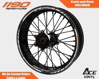 KTM 1190 Adventure Wheel Decals Rim Stickers Tape Set Reflective Autoaufkleber Pegatinas Adesivi Reflective Ready to Race