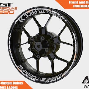KTM 1290 SuperDuke GT Wheel Decals Rim Stickers Tape Set Reflective Autoaufkleber Pegatinas Adesivi Reflective Ready to Race Super Duke